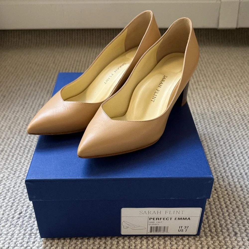 Sarah Flint Perfect Emma Beige Heels - Picture 1 of 6